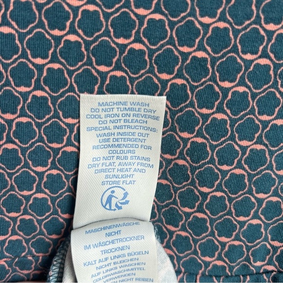 Boden Navy & White Geo Floral Empire Waist Dress Jersey Knit Stretch UK12/US8 - Picture 8 of 12